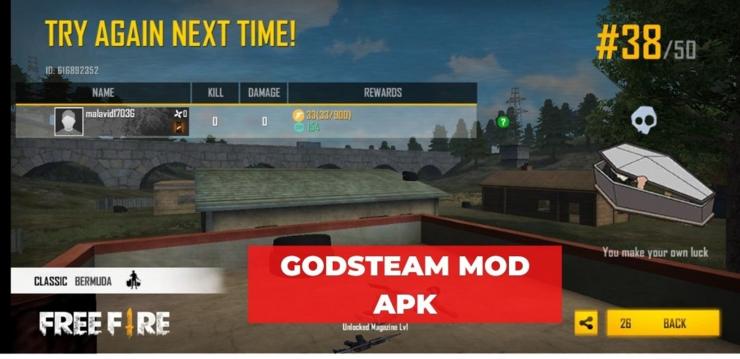 Godsteam Mod Apk untuk Free Fire, Auto Dapat Booyah